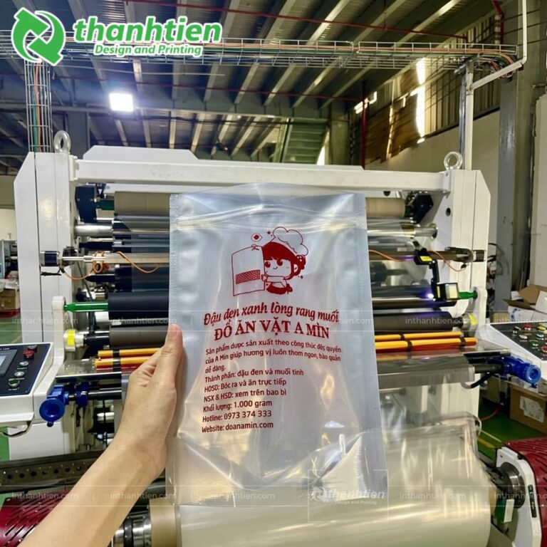 In túi zipper bạc đựng đồ ăn vặt