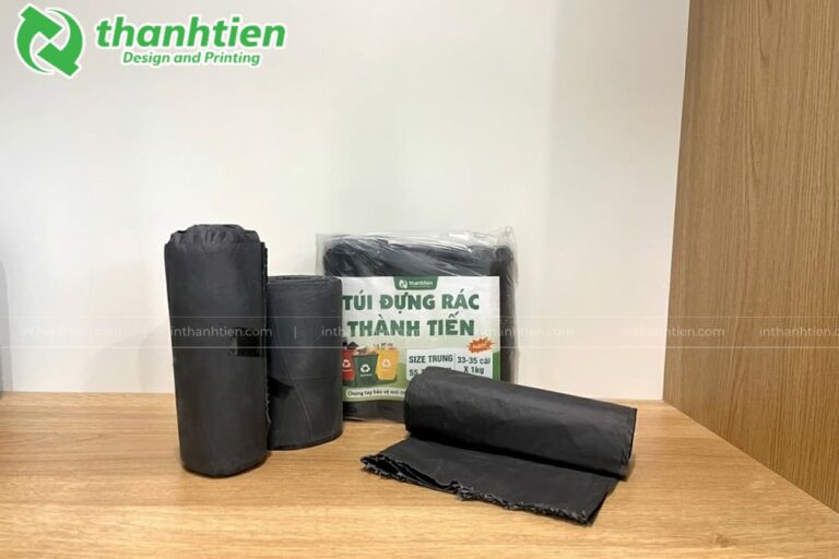 Túi đựng rác cuộn màu đen