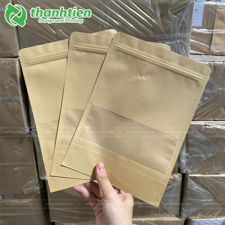 Túi zip ghép giấy cửa sổ tràn