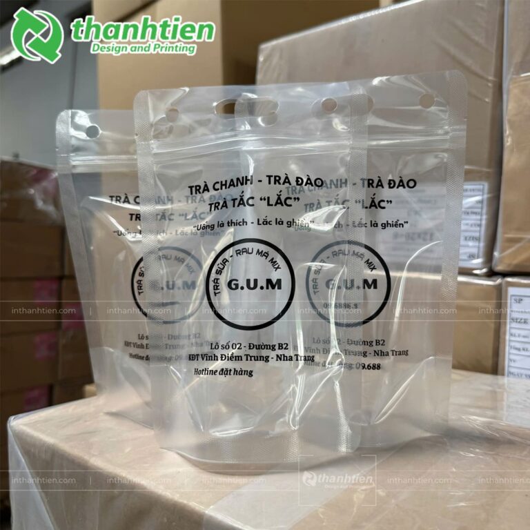 Túi zipper ghép trong đựng trà chanh